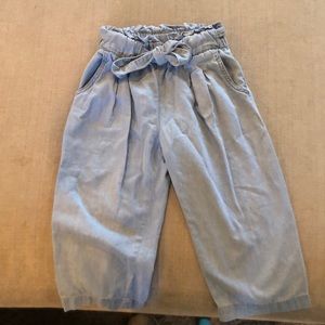 Girls light weight denim wide leg pants